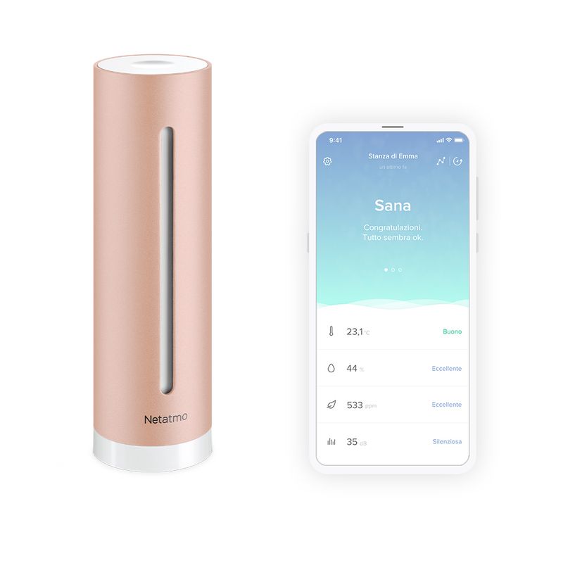 Netatmo-Misuratore-qualita--dell-aria-sensori-di-temperatura-umidita--rumore-e-CO2-NHC-IT-Rosa-Oro