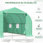 Outsunny-Serra-per-Orto-a-Tunnel-4.5x3x2m-con-Tetto-Spiovente-in-PE-e-Tubi-d-Acciaio-Verde-Scuro