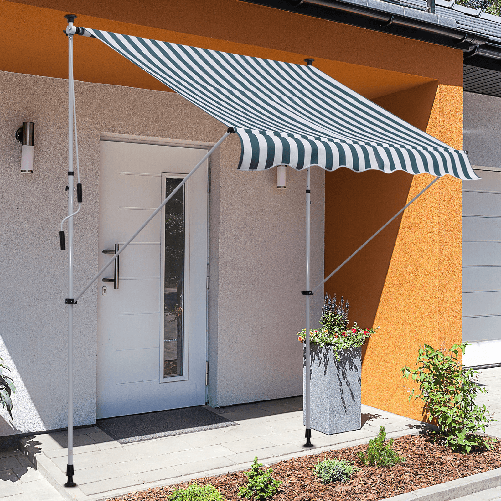 Outsunny-Tenda-da-Sole-da-Esterno-2x1.5m-a-Rullo-con-Manovella-Altezza-e-Angolazione-Regolabile-Bianco-e-Verde