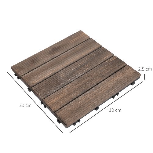 Outsunny-Piastrelle-per-Esterni-Pavimento-in-Legno-Set-27-Pezzi-Montaggio-a-Incastro-30x30x2.5cm