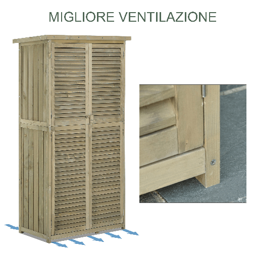 Outsunny-Casetta-in-Legno-da-Giardino-con-Tetto-Impermeabile-Armadio-da-Esterno-Porta-Attrezzi-da-Giardino-con-4-Scompartimenti-87x46.5x160cm