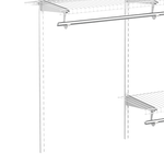 HOMCOM-Organizer-in-Acciaio-Montato-a-Muro-con-9-Ripiani-Regolabili-e-5-Aste-per-Appendere--249.4x38.8x162-cm-Bianco