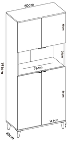 Dmora-Credenza-Dmerka-Buffet-dispensa-da-soggiorno-Madia-da-salotto-moderna-a-4-ante-80x40h191-cm-Bianco-e-RovereCredenza-Spino-Buffet-dispensa-da-soggiorno-Madia-da-salotto-moderna-a-4-ante-80x40h191-cm-Bianco-e-Rovere