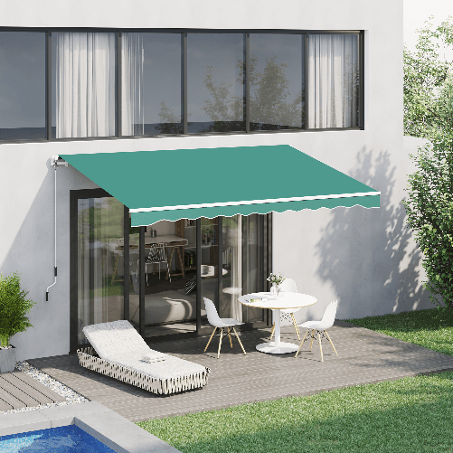 Outsunny-Tenda-da-Sole-per-Esterno-Avvolgibile-a-Manovella-in-Metallo-e-Alluminio-4x2.5m-Verde-Scuro