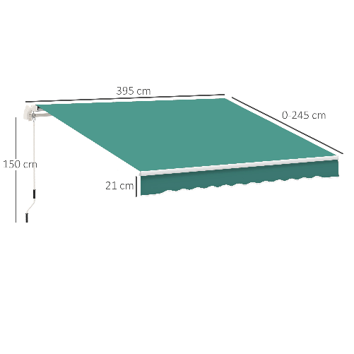 Outsunny-Tenda-da-Sole-per-Esterno-Avvolgibile-a-Manovella-in-Metallo-e-Alluminio-4x2.5m-Verde-Scuro