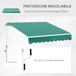 Outsunny-Tenda-da-Sole-per-Esterno-Avvolgibile-a-Manovella-in-Metallo-e-Alluminio-4x2.5m-Verde-Scuro