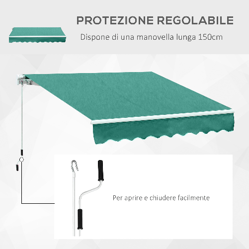 Outsunny-Tenda-da-Sole-per-Esterno-Avvolgibile-a-Manovella-in-Metallo-e-Alluminio-4x2.5m-Verde-Scuro