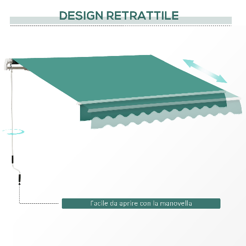 Outsunny-Tenda-da-Sole-per-Esterno-Avvolgibile-a-Manovella-in-Metallo-e-Alluminio-4x2.5m-Verde-Scuro