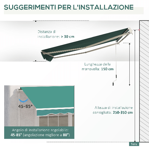 Outsunny-Tenda-da-Sole-per-Esterno-Avvolgibile-a-Manovella-in-Metallo-e-Alluminio-4x2.5m-Verde-Scuro