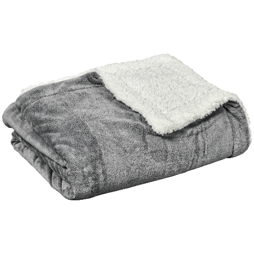 HOMCOM-Coperta-Double-Face-in-Flanella-220-GSM-e-Sherpa-260-GSM-per-Interno-ed-Esterno-203x152x0.5-cm-Grigio