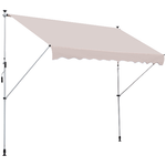 Outsunny Tenda da Sole a Bracci 3x1.5m con Manovella e Struttura Telescopica, Beige