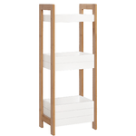 HOMCOM-Mobiletto-Bagno-a-3-Ripiani-Compatto-in-Legno-MDF-Bianco-e-Bambu-27.5x20.8x74cm