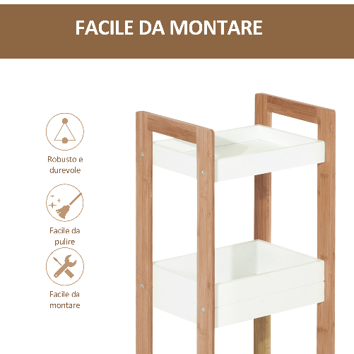 HOMCOM-Mobiletto-Bagno-a-3-Ripiani-Compatto-in-Legno-MDF-Bianco-e-Bambu-27.5x20.8x74cm