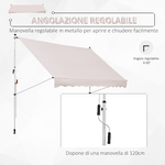 Outsunny-Tenda-da-Sole-a-Bracci-3x1.5m-con-Manovella-e-Struttura-Telescopica-Beige