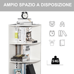 HOMCOM-Libreria-ad-Angolo-4-Ripiani-a-Muro-e-Parete-39.5x39.5x120cm-Bianco-Legno