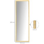 HOMCOM-Specchio-da-parete-e-da-appoggio-in-Legno-di-Pino-con-Ganci-inclusi-53.5x163cm