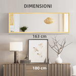 HOMCOM-Specchio-da-parete-e-da-appoggio-in-Legno-di-Pino-con-Ganci-inclusi-53.5x163cm