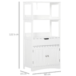 kleankin-Mobile-Bagno-con-Mensole-Armadietto-e-Cassetto-in-Legno-Bianco--60x33x122.5cm