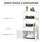 kleankin-Mobile-Bagno-con-Mensole-Armadietto-e-Cassetto-in-Legno-Bianco--60x33x122.5cm