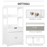 kleankin-Mobile-Bagno-con-Mensole-Armadietto-e-Cassetto-in-Legno-Bianco--60x33x122.5cm