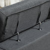 HOMCOM-Divano-Angolare-3-Posti-in-Tessuto-con-Poggiatesta-Regolabili-249.5x162.5x95cm-Grigio-Scuro