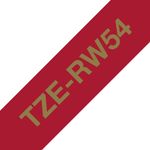 Brother TZE-RW54 nastro per etichettatrice Oro su rosso