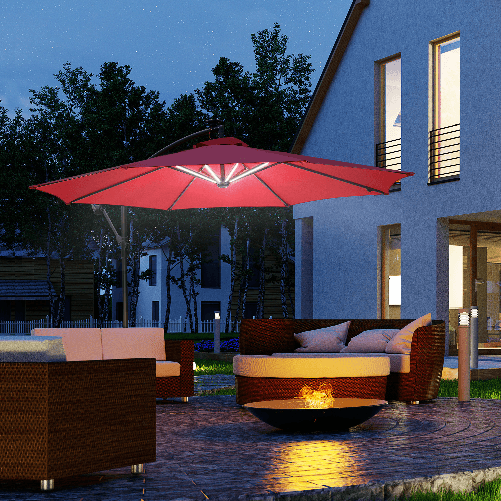 Outsunny-Ombrellone-da-Giardino-a-Braccio-Ø3x2.4--m-con-Manovella-e-8-Strisce-LED-a-Energia-Solare-Rosso-scuro