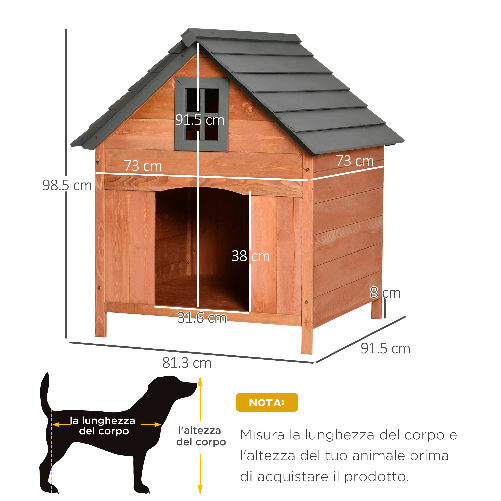 PawHut-Cuccia-Rialzata-per-Cani-fino-a-30-kg-in-Legno-81.3x91.5x98.5-cm