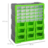 DURHAND-Cassettiera-Box-per-Accessori-Minuteria-Verde-38x16x47.5cm
