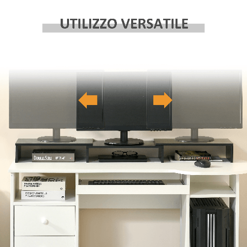 Vinsetto-Supporto-Monitor-in-MDF-con-Lunghezza-e-Angolazione-Regolabile-80-117x23.5x10-cm-Nero