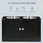 PawHut-Ciotola-per-Cani-Rialzata-con-Vano-Contenitore-2-Ciotole-in-Acciaio-Inox-Rimovibili-60x30x35.5cm-Nero