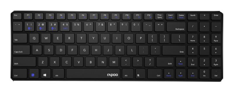 Rapoo-E9100M-tastiera-RF-Wireless-QWERTY-Nero