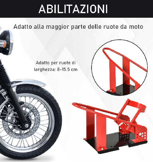 HOMCOM-Cavalletto-Alzamoto-Anteriore-in-Metallo-per-Moto-max-450kg-con-Sezioni-Preforate-27.5x51-69x34-cm