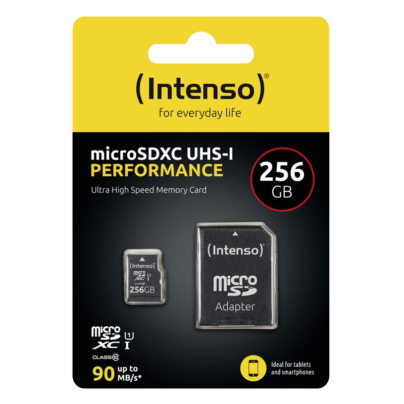 Scheda-di-memoria-intenzionale-Intero-Flash-256GB--MicroSDXC-incl.-Adattatore-SD-UHS-1-