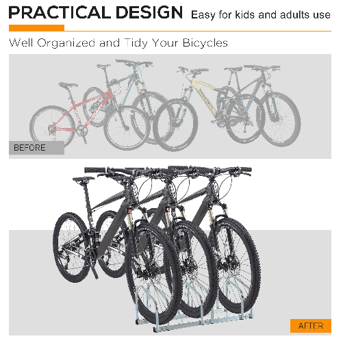 HOMCOM-–-Rastrelliera-Portabiciclette-Parcheggio-per-3-Biciclette-Tubi-d-acciaio-70.5-×-33-×-27cm-Argento