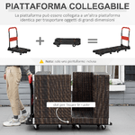 DURHAND-Carrello-Pieghevole-da-Trasporto-in-Acciaio-e-PP-con-Ruote-max.-150kg-70x52.5x90cm-Nero-e-Rosso