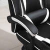 Vinsetto-Sedia-Ufficio-Gaming-Economica-Poltrona-Reclinabile-Con-Poggiapiedi-Regolabile-In-Altezza-Rotelle-Tessuto-65-×-64-×-114-123.5cm-Bianco