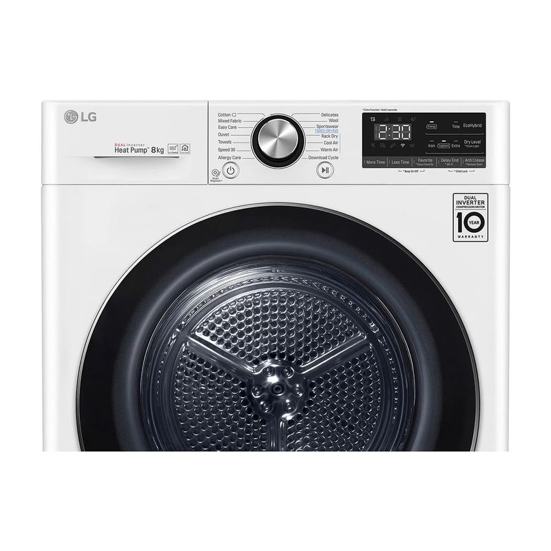 LG-RC80V9AV3W-Asciugatrice-8-kg-Pompa-di-Calore-Libera-installazione-Carica-frontale-A---