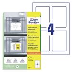 Avery Zweckform Avery 8001-5 etichetta per stampante Grigio chiaro, Bianco Etichetta per stampante autoadesiva