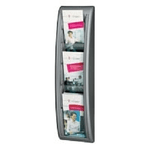 Espositore-da-muro-Paperflow-alluminio-5-scomparti-per-formati-1-3-A4-181x95x65-cm---K540625