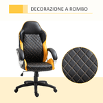 Vinsetto-Sedia-da-Ufficio-Ergonomica-con-Altezza-Regolabile-Dondolamento-e-Ruote-Girevoli-Arancione-64.5x72x121-131cm