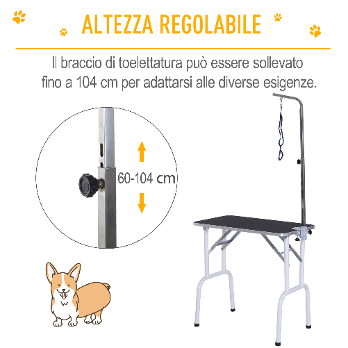 PawHut-Tavolo-da-Toelettatura-e-Tosatura-per-Cani-e-Gatti-Carico-30kg-81x48.5x80cm