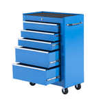 HOMCOM Carrello Porta Utensili da Officina con Cassettiera Azzurro 61.5 x 33 x 85cm