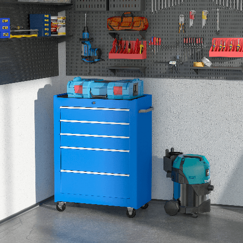 HOMCOM-Carrello-Porta-Utensili-da-Officina-con-Cassettiera-Azzurro-61.5-x-33-x-85cm