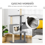 PawHut-Tiragraffi-per-Gatti-Multi-attivita-Morbido-con-Cuccia-Palla-Cestino-Sospeso-in-Sisal-Peluche-Grigio-61x49x160.5cm