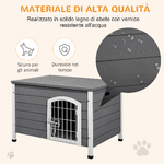 PawHut-Cuccia-per-Cani-da-Esterno-in-Legno-Impermeabile-con-Porta-Richiudibile-80x55x53.5cm---Grigio