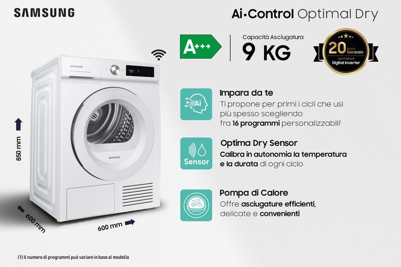 Samsung-Asciugatrice-AI-Control-Optimal-dry-9Kg-DV90BB5245TW