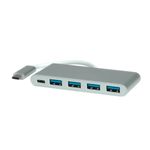 ROLINE 14.02.5045 hub di interfaccia USB 3.2 Gen 1 (3.1 Gen 1) Type-C 5000 Mbit/s Argento