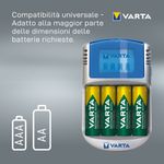 Varta-LCD-charger-AA---AAA--Batterie-ricaricabili-NiMH-incl.-4x-AA-2600-mAh-accu---AC-adattatore---12-V-adattatore---cavo-USB-Grigio