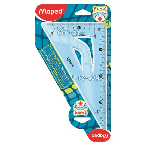 Maped-Flex-Triangolo-a-60°-Plastica-Blu-Translucent